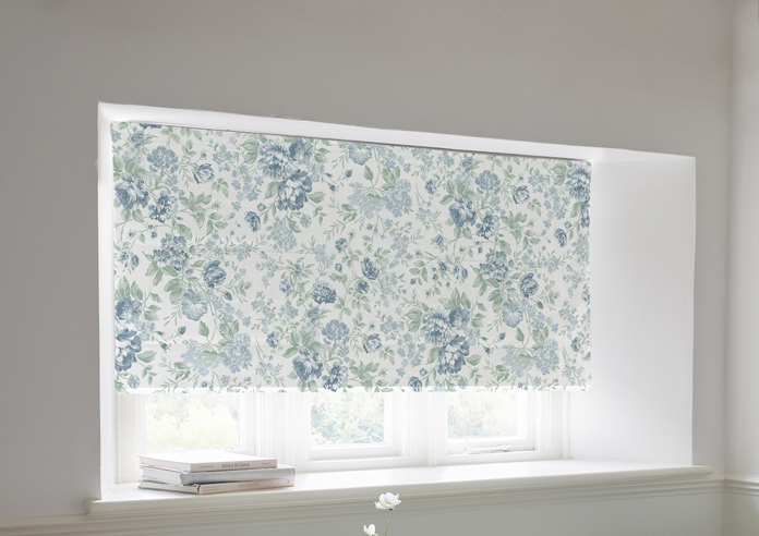 Shabby Chic by Rachel Ashwell Romantic Rose, Blue - Twist&Fit Roman Blind - Image 5